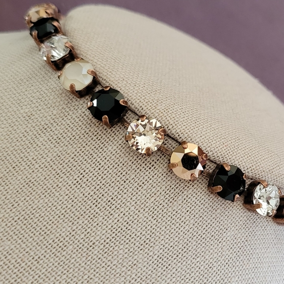 Austrian Crystal Bracelet in Antique Copper - Picture 8 of 9